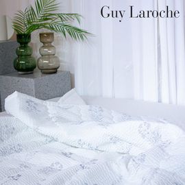Guy Laroche Premium Seersucker Cooling Comforter Embossed Breathable Summer Bedding Lightweight & Quick-Dry _ Made in Korea